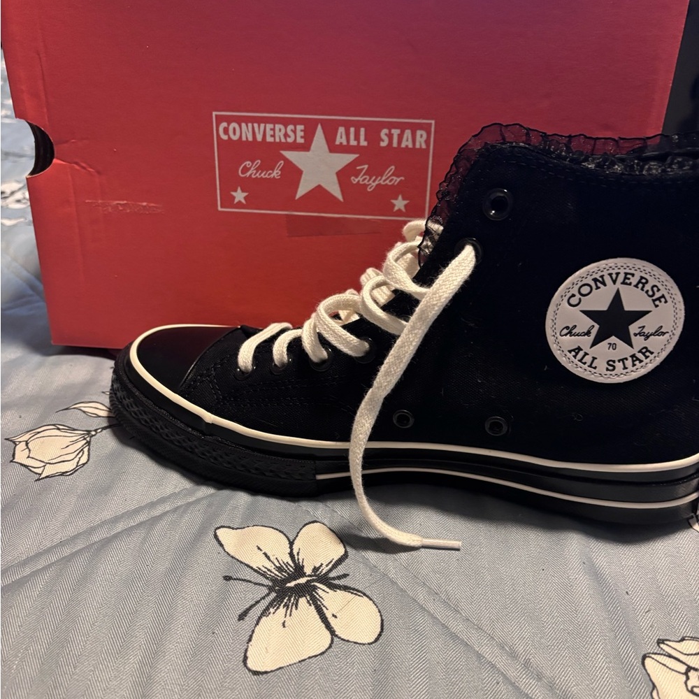 Converse Chuck Taylor All Star Black Canvas High Top with White Trim
